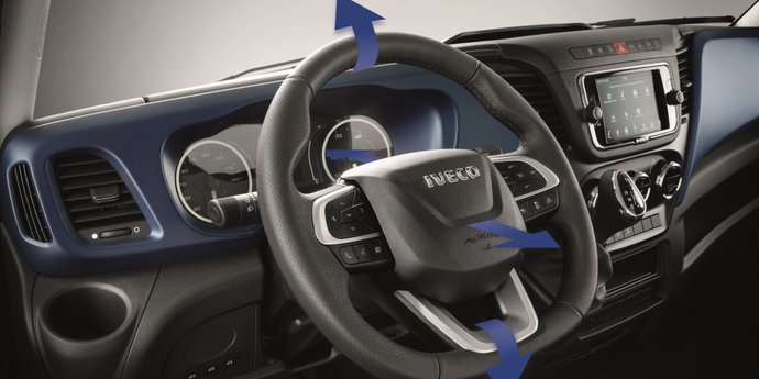 Verstellbares Lenksystem des IVECO Daily Hi-Matic Wohnmobils